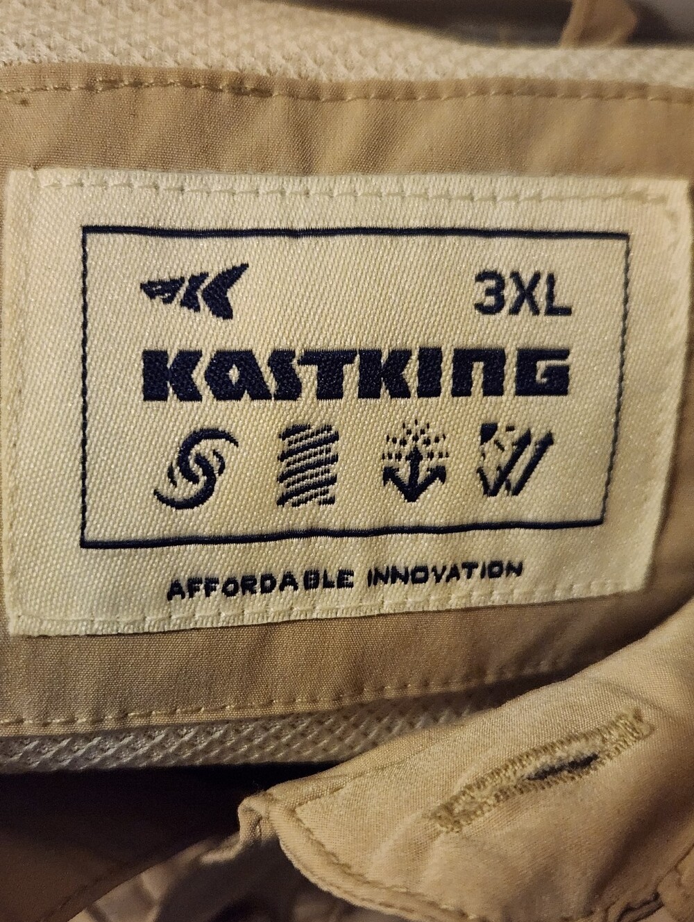 KastKing Khaki 3XL ReKon Men's Fishing Shirt - Picture 5 of 6